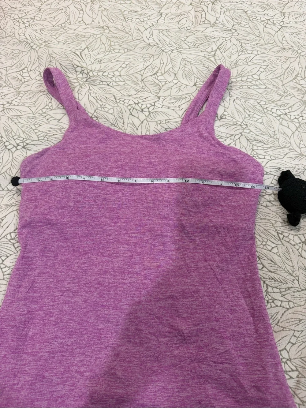 ALO Yoga Heathered Purple Slim Strap Cami